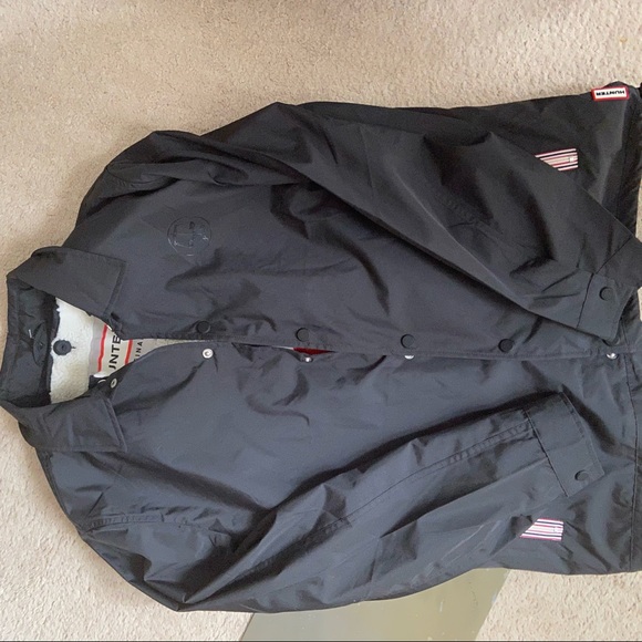 Hunter Mens Black Mori Shell Fur Lined Jacket - Picture 5 of 8